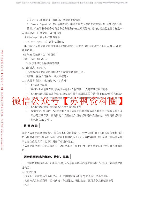 货币金融